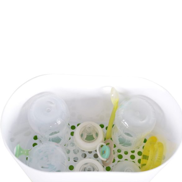 STERILIZÁLÓ 3in1 sterilizáló 6 üvegnek, melegítő és gőzölő funkció 550W ZÖLD
