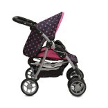 Moni Toys Pinky dots játék babakocsi pöttyös