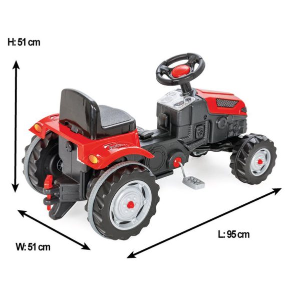 Pilsan traktor pedálos 07314 piros