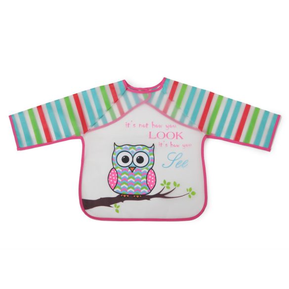 BIB előke hosszú ujjas Messy PINK