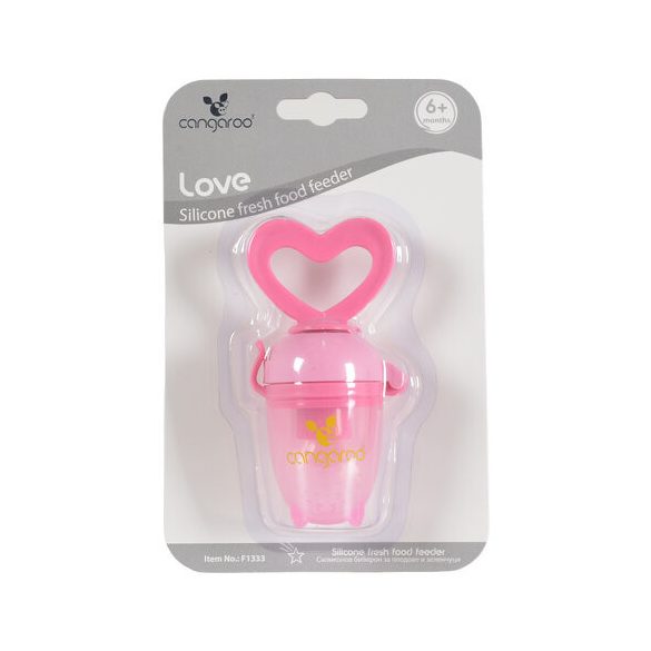 Szilikon etetőpohár szilárd ételekhez 6 hónapos kortól PINK