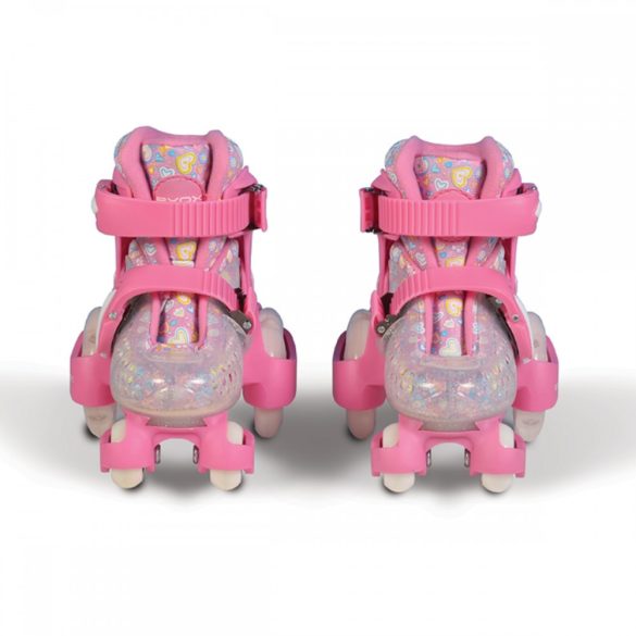 Görkorcsolya Little Beetle dupla soros kerekes, lányos PINK
