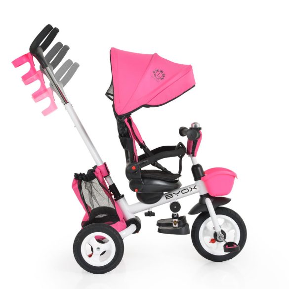 BYOX Flexy lux tricikli szülőkaros pink