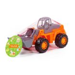 POLESIE traktor tolólapáttal NARANCS/SZÜRKE