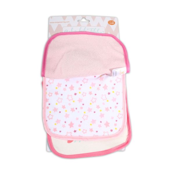 TIBBY előke 3 db újszülött méret RÓZSASZÍN/PINK