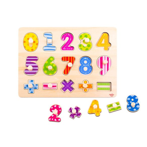 TOOKY Toy fapuzzle számok  -16dbos