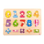 TOOKY Toy fapuzzle számok  -16dbos