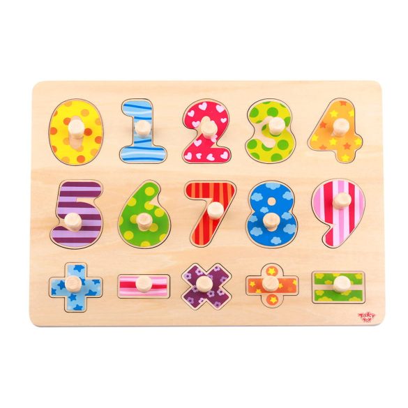TOOKY Toy fapuzzle számok  -16dbos