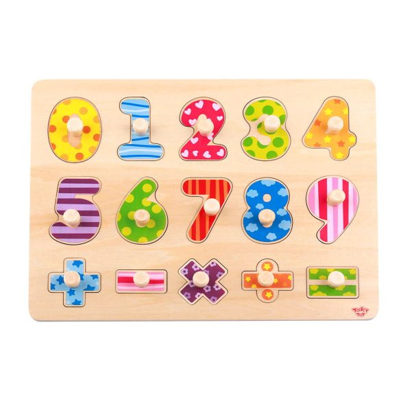 TOOKY Toy fapuzzle számok  -16dbos