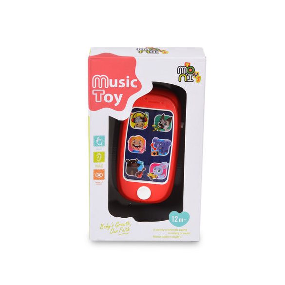MONI TOYS műanyag okos telefon PIROS