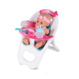 Baba 36 cm-es szett etetőszékkel, tányérral