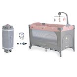 Cangaroo Once upon3 2 szintes utazóágy zenélő játékkal, pelenkázós pink