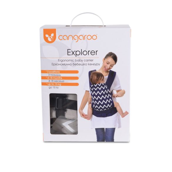 Cangaroo Explorer 2 pozíciós hordozó fekete