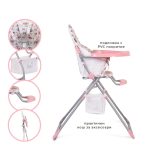 MONI Scaut etetőszék pink