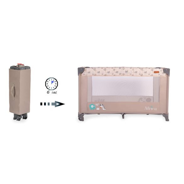 Cangaroo Africa 1 szintes utazóágy 14 kg-ig bézs