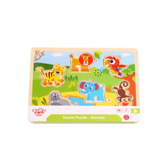 TOOKY fapuzzle safari állatos hanggal 7 dbos