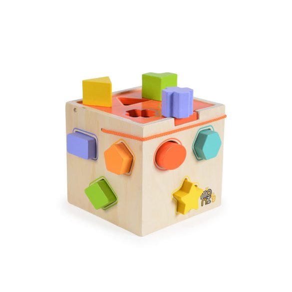 Moni Toys Fajáték fa formaberakó 14x14x13cm