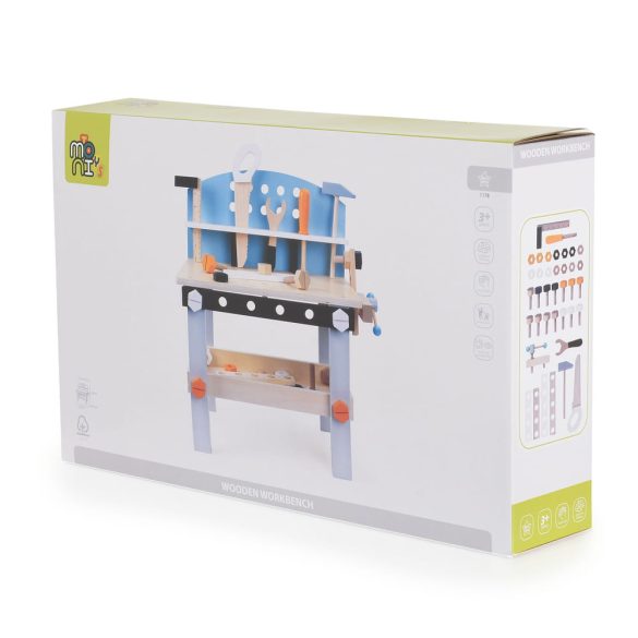 Moni Toys Fajáték fa szerelőpad 49x45x 29.5cm