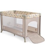 SAFARI utazóágy 1 szintes, zippes kibújóval, állatmintás BÉZS
