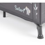 SAFARI utazóágy 1 szintes, zippes kibújóval, állatmintás PINK/rózsa