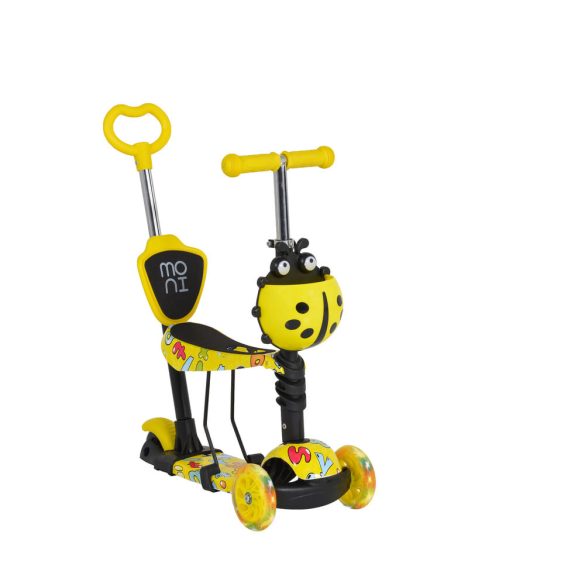 MONI Lollipop roller üléssel katicás sárga