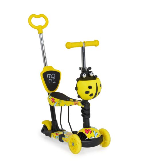 MONI Lollipop roller üléssel katicás sárga