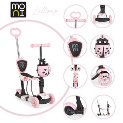 MONI Lollipop roller üléssel katicás pink