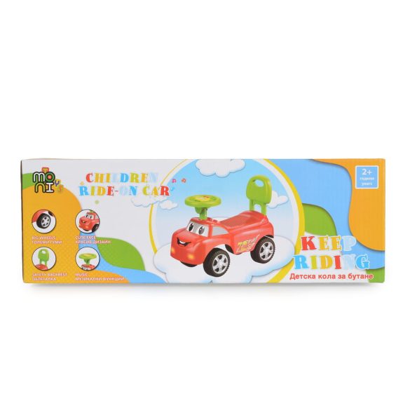 Moni Toys Keep zenélős bébitaxi piros