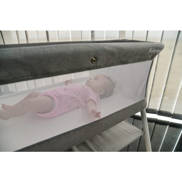 MONI Kalinihta újszülött babaágy önálló, 11 kg, 1 szint fehér láb bézs