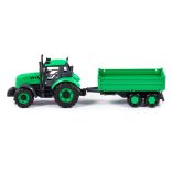 POLESIE Toys lendkerekes  traktor dönthető utánfutóval ZÖLD