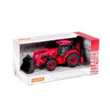 POLESIE 91857 kistraktor exkavátor+kanál 26cm PIROS