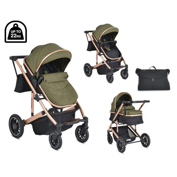 MONI Thira 0-22kg babakocsi sport/mózes zöld
