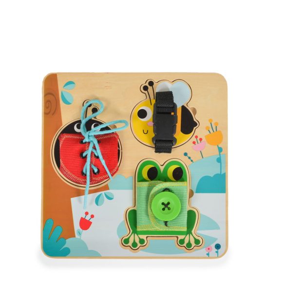 TOOKY Toy  fa tábla kézségfejlesztő fűzőke