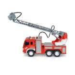 Moni Toys Kisautó tűzoltóautó létrás szerkocsi 1:16 piros