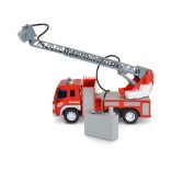 Moni Toys Kisautó tűzoltóautó létrás szerkocsi 1:16 piros