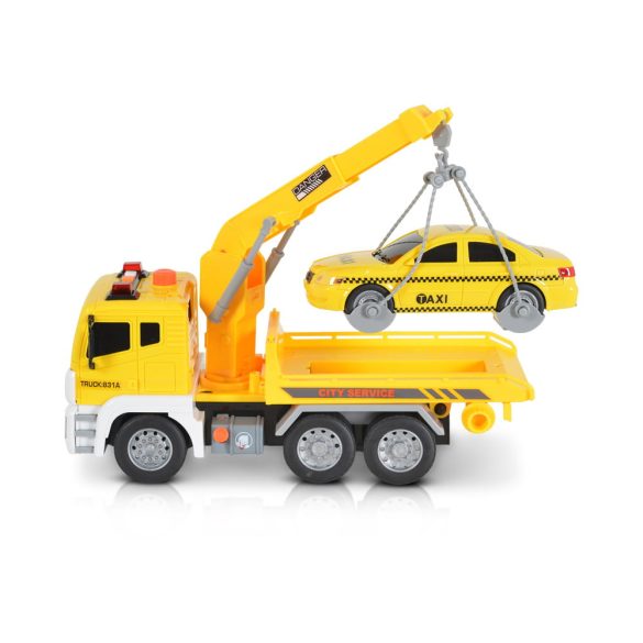 Moni Toys Kisautó autómentő 1:12 sárga