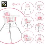 MONI Amaretti 3in1 szétszedhető etetőszék pink