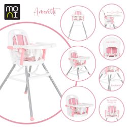 MONI Amaretti 3in1 szétszedhető etetőszék pink