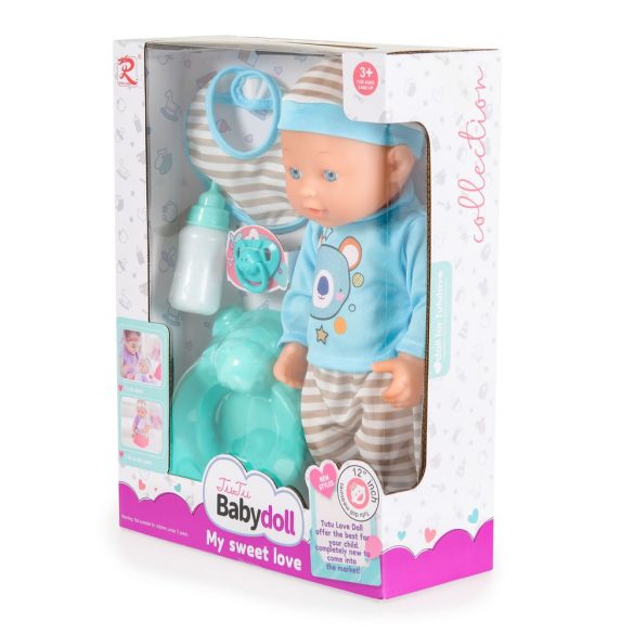 Tutu love Baba 31 cmes fiú baba cumis szürke