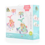 MONI járássegítő 2in1 kisasztallá alakítható, kosárral PINK
