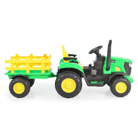 MONI BO Rancher elektromos traktor utánfutóval zöld