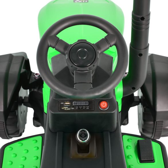 MONI BO Rancher elektromos traktor utánfutóval zöld