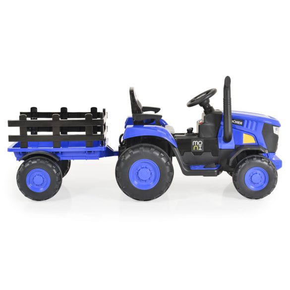MONI BO Rancher elektromos traktor utánfutóval kék