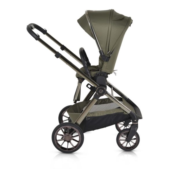 iCLICK Babakocsi 2in1 szett 22kg, aluminium váz, fordítható ülés, autom. csukható ZÖLD