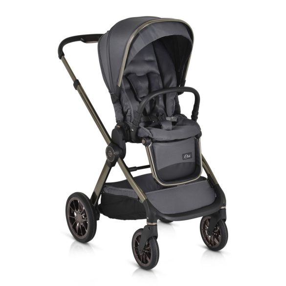 iCLICK Babakocsi 2in1 szett 22kg, aluminium váz, fordítható ülés, autom. csukható SZÜRKE