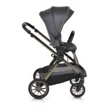 iCLICK Babakocsi 2in1 szett 22kg, aluminium váz, fordítható ülés, autom. csukható SZÜRKE