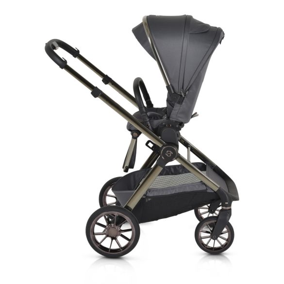 iCLICK Babakocsi 2in1 szett 22kg, aluminium váz, fordítható ülés, autom. csukható SZÜRKE