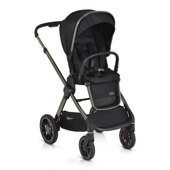 iCLICK Babakocsi 2in1 szett 22kg, aluminium váz, fordítható ülés, autom. csukható FEKETE