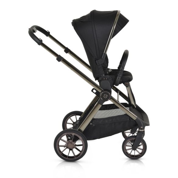 iCLICK Babakocsi 2in1 szett 22kg, aluminium váz, fordítható ülés, autom. csukható FEKETE