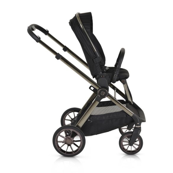 iCLICK Babakocsi 2in1 szett 22kg, aluminium váz, fordítható ülés, autom. csukható FEKETE